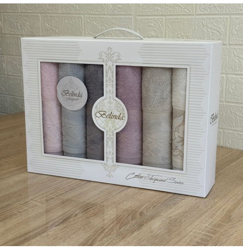 Coffret 6 Serviettes de Bain BELINDA  – Luxe & Confort