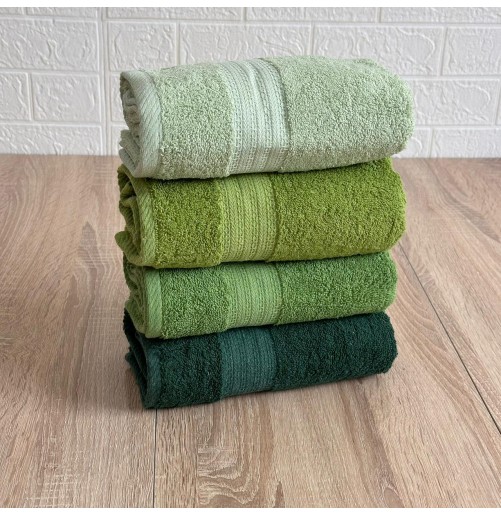 Lot de 4 serviettes de bain 90x50 cm – 100% coton doux et absorbant