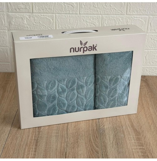 Coffret 2 draps de bain Nurpak – 100% coton haut de gamme