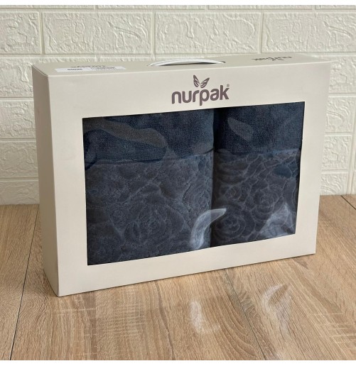 Coffret 2 draps de bain Nurpak – 100% coton haut de gamme