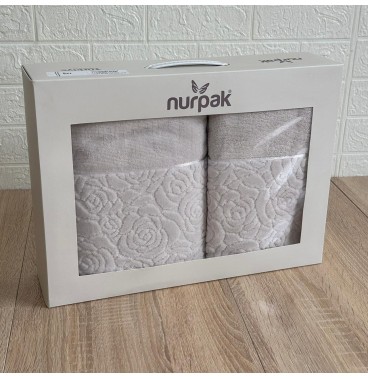 Coffret 2 draps de bain Nurpak – 100% coton haut de gamme