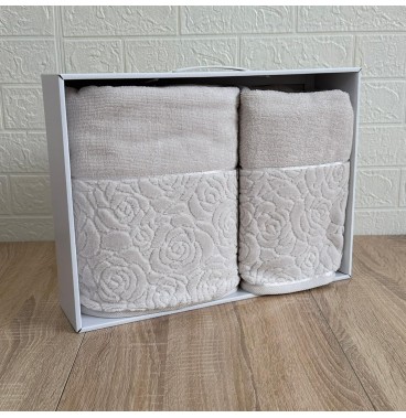 Coffret 2 draps de bain Nurpak – 100% coton haut de gamme