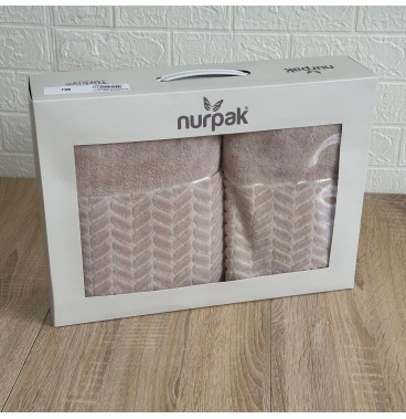 Coffret 2 draps de bain Nurpak – 100% coton haut de gamme