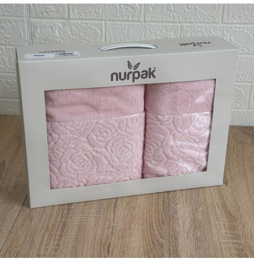 Coffret 2 draps de bain Nurpak – 100% coton haut de gamme