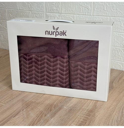 Coffret 2 draps de bain Nurpak – 100% coton haut de gamme