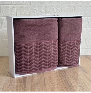 Coffret 2 draps de bain Nurpak – 100% coton haut de gamme