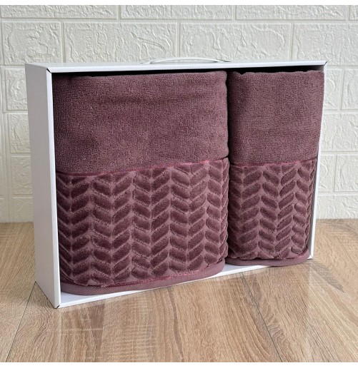 Coffret 2 draps de bain Nurpak – 100% coton haut de gamme