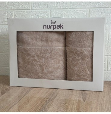 Coffret 2 draps de bain Nurpak – 100% coton haut de gamme