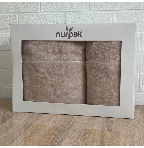 Coffret 2 draps de bain Nurpak – 100% coton haut de gamme
