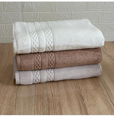 Ensemble de 3 draps de bain Sikel Havlu – Grand format 150x100 cm, qualité 5 étoiles