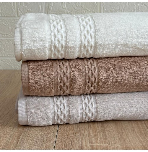 Ensemble de 3 draps de bain Sikel Havlu – Grand format 150x100 cm, qualité 5 étoiles