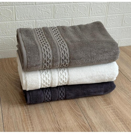 Ensemble de 3 draps de bain Sikel Havlu – Grand format 150x100 cm, qualité 5 étoiles