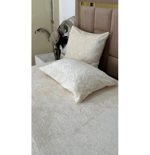 Housse de matelas polaire douce et épaisse – Design gravé élégant avec élastique circulaire