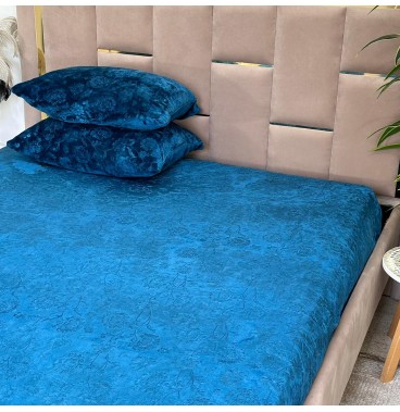 Housse de matelas polaire douce et épaisse – Design gravé élégant avec élastique circulaire