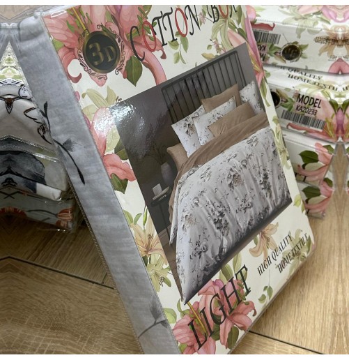 Parure de lit 4 pièces en coton microfibre – Douceur et confort