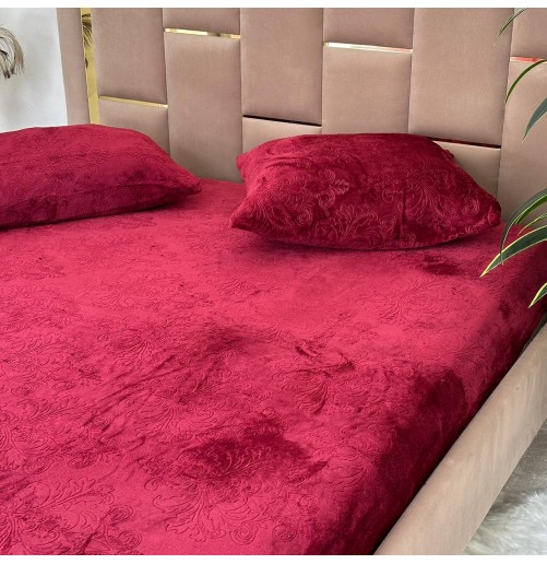 Housse de matelas en velours polaire gravé – Douce et élégante