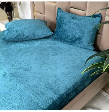 Housse de matelas en velours polaire gravé – Douce et élégante