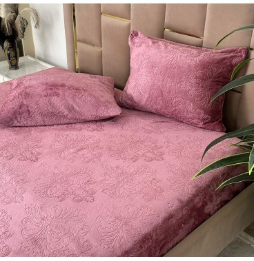Housse de matelas en velours polaire gravé – Douce et élégante