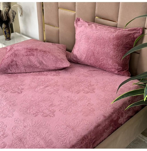 Housse de matelas en velours polaire gravé – Douce et élégante