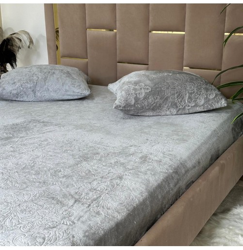 Housse de matelas en velours polaire gravé – Douce et élégante