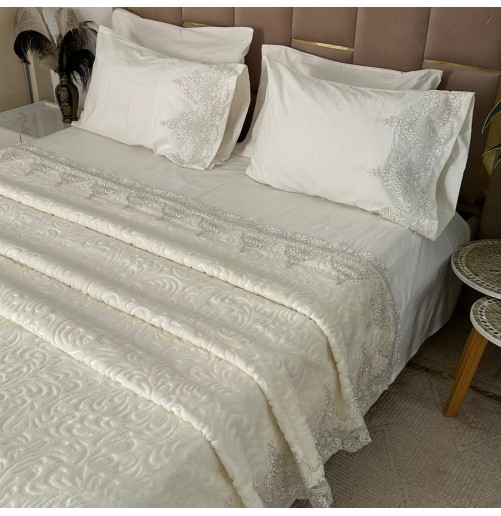 Ensemble Couverture Dentelle 6 Pièces – Luxe, Douceur & Élégance