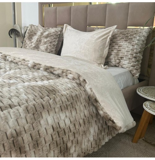 Ensemble Couette double face Moelleux et Chaud - King size