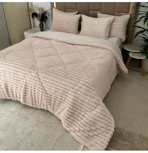 Ensemble Couette double face Moelleux et Chaud - King size