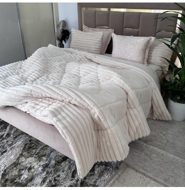 Ensemble Couette double face Moelleux et Chaud - King size