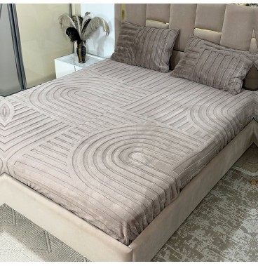 Ensemble Housse de Matelas Premium signé Azyena En Forrure de Lapin