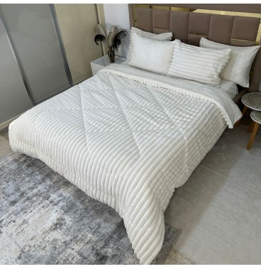 Couette Luxe en Fourrure de Lapin – 5 Pièces – Fabrication Azyena