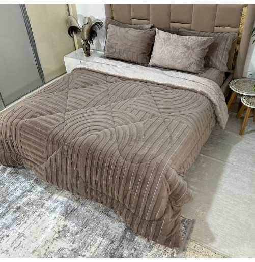 Couette Luxe en Fourrure de Lapin – 5 Pièces – Fabrication Azyena