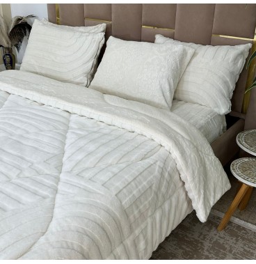 Couette Luxe en Fourrure de Lapin – 5 Pièces – Fabrication Azyena