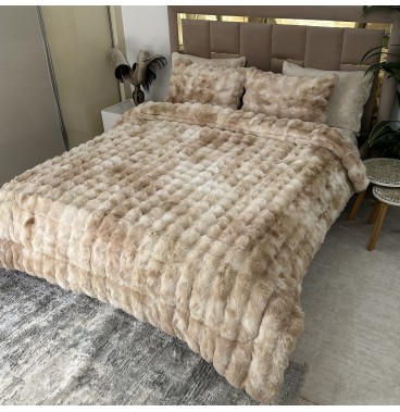 Couette Luxe en Fourrure de Lapin – 5 Pièces – Fabrication Azyena
