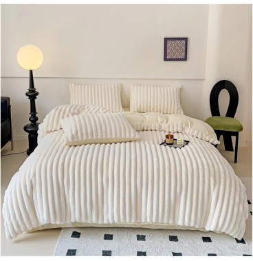 Ensemble Couette double face Moelleux et Chaud - King size