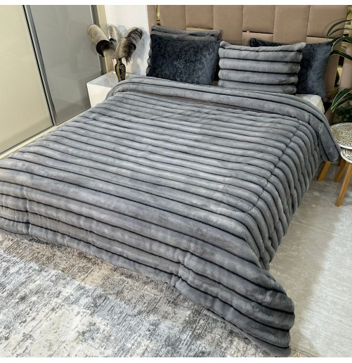 Couette Luxe en Fourrure de Lapin – 5 Pièces – Fabrication Azyena