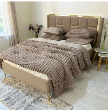 Couette Luxe en Fourrure de Lapin – 5 Pièces – Fabrication Azyena