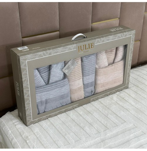 Coffret Bain "Elle & Lui" – 6 Pièces - 100% Coton