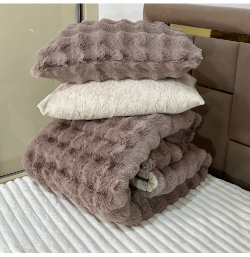 Couette Luxe en Fourrure de Lapin – 5 Pièces – Fabrication Azyena