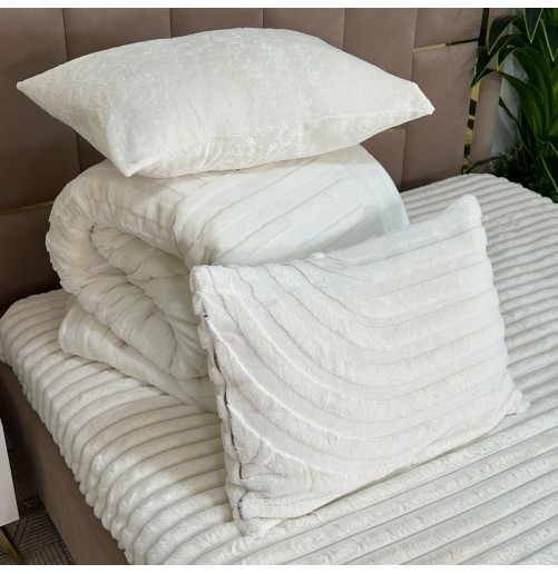 Couette Luxe en Fourrure de Lapin – 5 Pièces – Fabrication Azyena