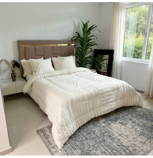 Couette Luxe en Fourrure de Lapin – 5 Pièces – Fabrication Azyena