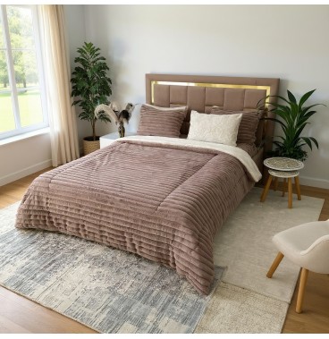 Couette Luxe en Fourrure de Lapin – 5 Pièces – Fabrication Azyena