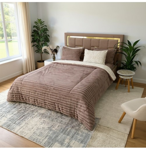 Couette Luxe en Fourrure de Lapin – 5 Pièces – Fabrication Azyena