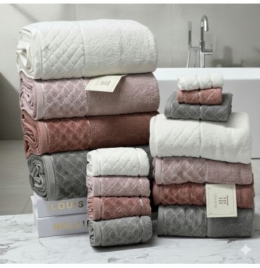 Pack Luxe Serviettes Belinda Bamboo – Offre 12 Pièces Ultra Douces et Super Absorbantes