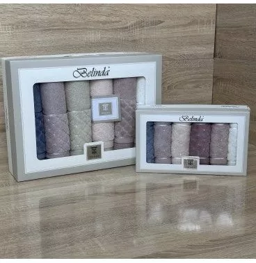 Offre spéciale 12 pièces Linge de Bain de Luxe Coton de marque Belinda