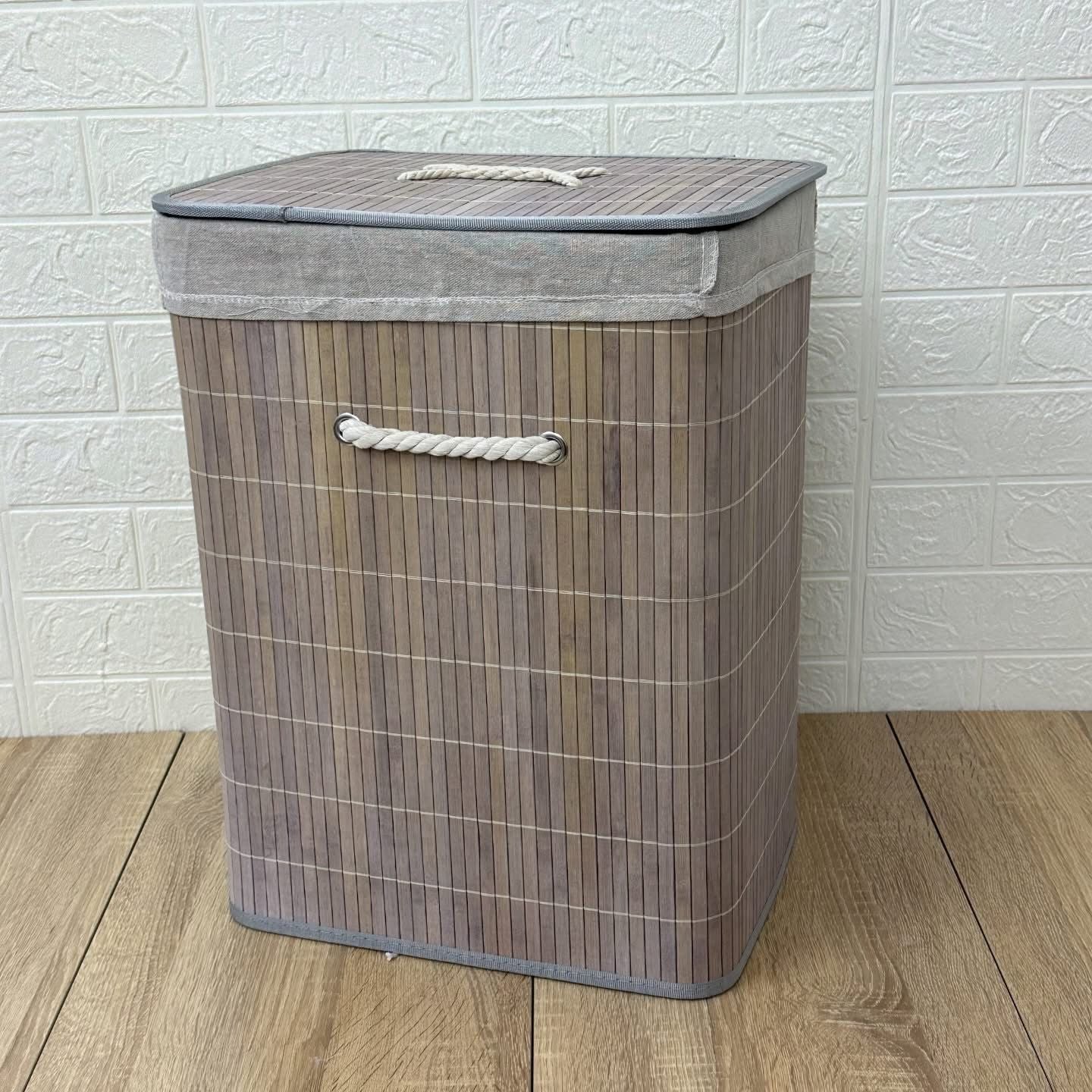 panier à linge rectangulaire avec couvercle