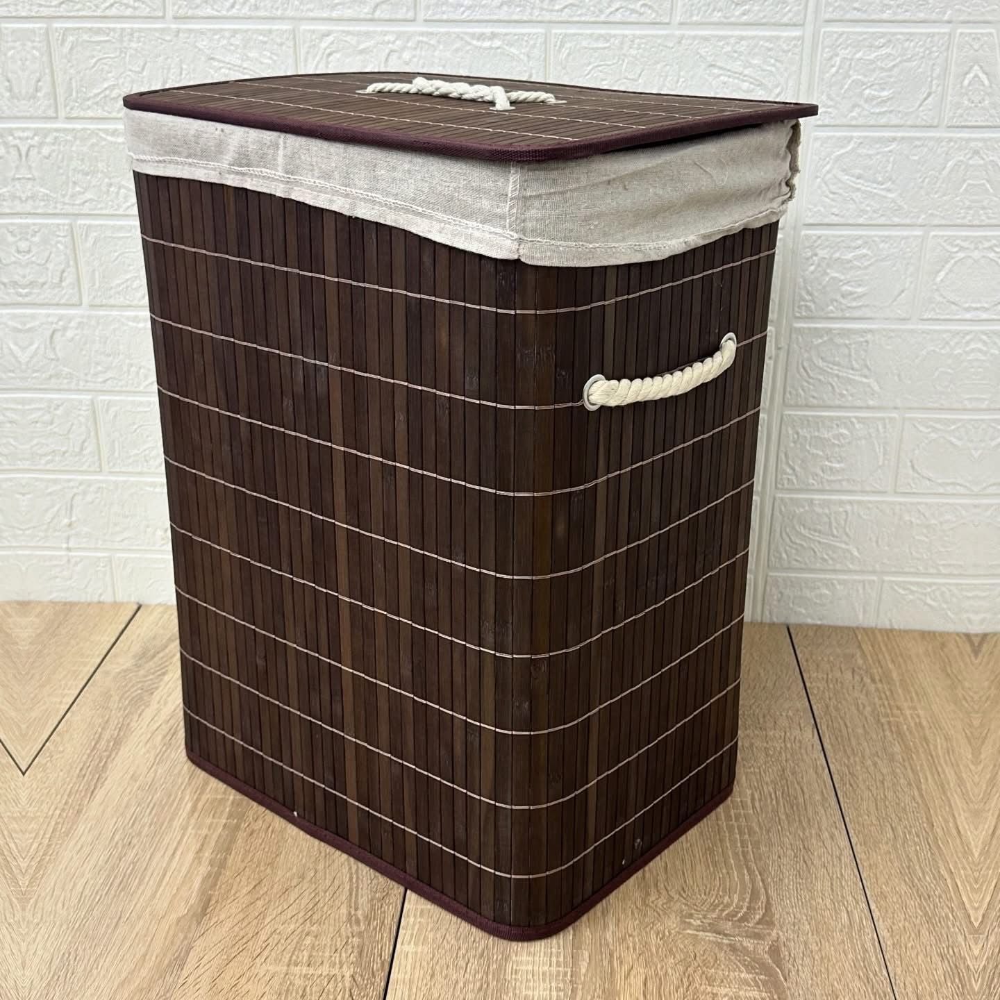 panier à linge rectangulaire avec couvercle