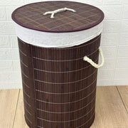 panier à linge cylindrique avec couvercle