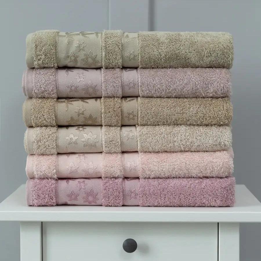 Pack 6 Serviettes de Bain Haut Gamme 50*90 cm de qualité bambou
