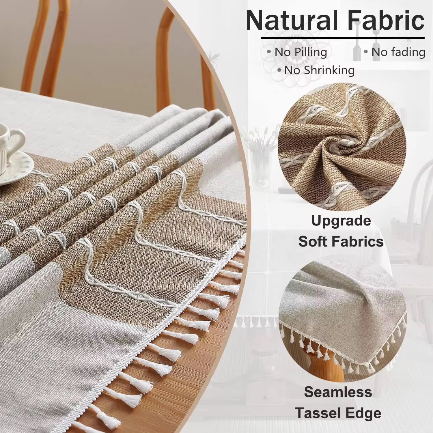 Nappe de Table Luxe Rectangulaire 220*150 cm – Antitache & Élégance Intemporelle