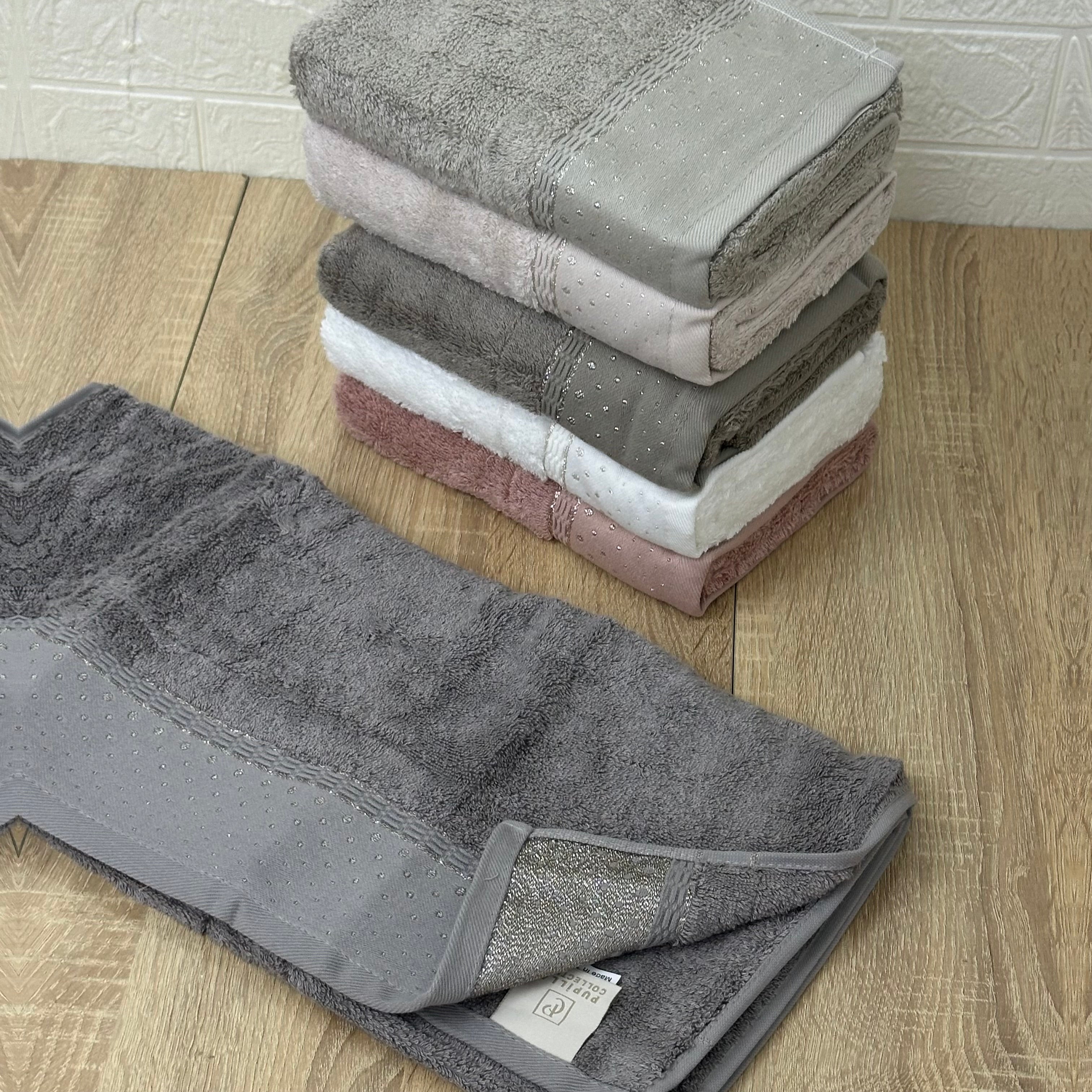 Lot de 6 Serviettes Visage 100% Coton – Collection Pupilla